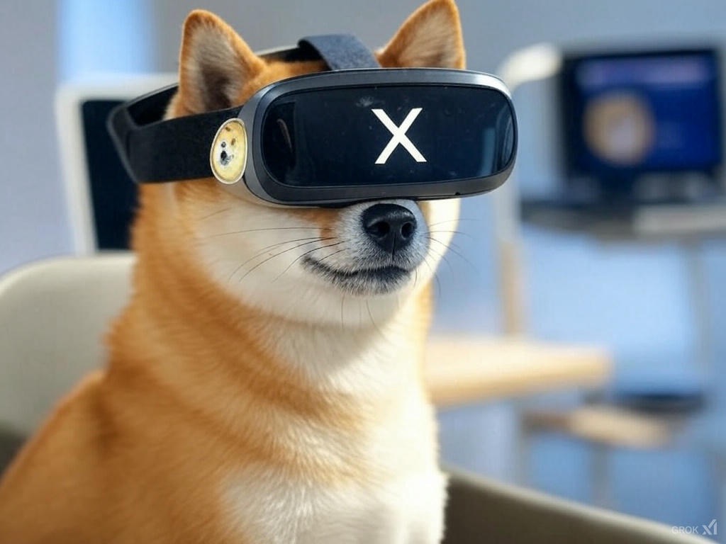 Shiba Inu with VR Headset